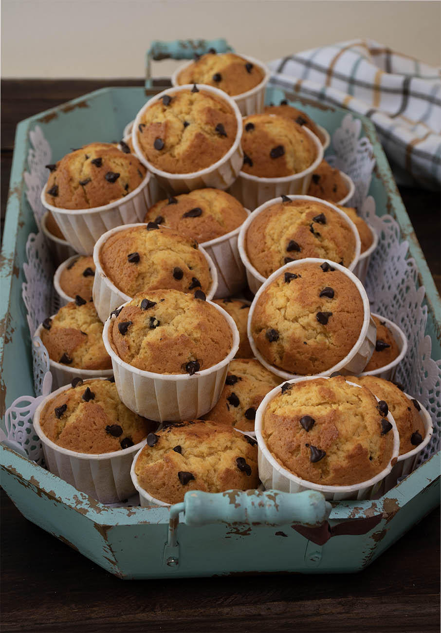 Magdalenas de calabaza asada y chispas de chocolate. 1
