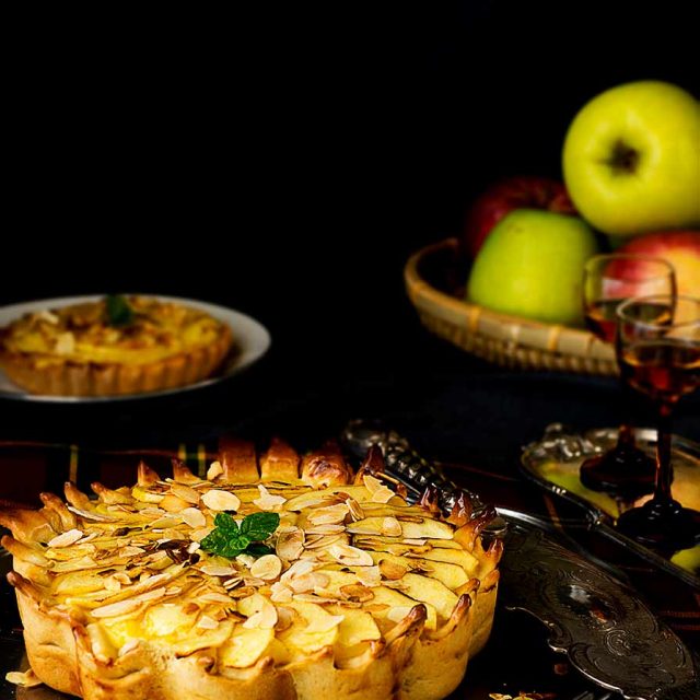 Receta de tarta de manzanas y almendras