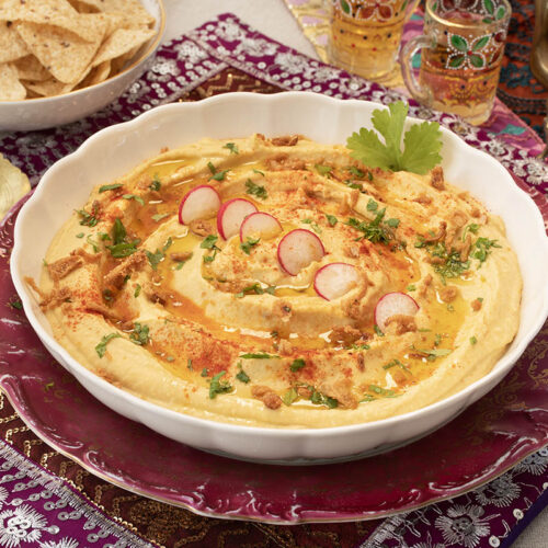 HUMMUS DIFERENTE CON AJO ASADO Y JENGIBRE