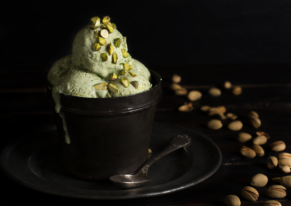 helado de pistacho