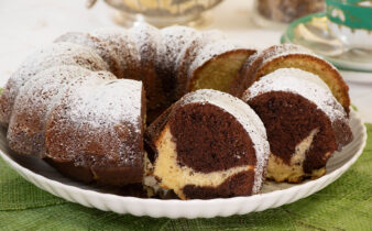 bizcocho de queso marmolado