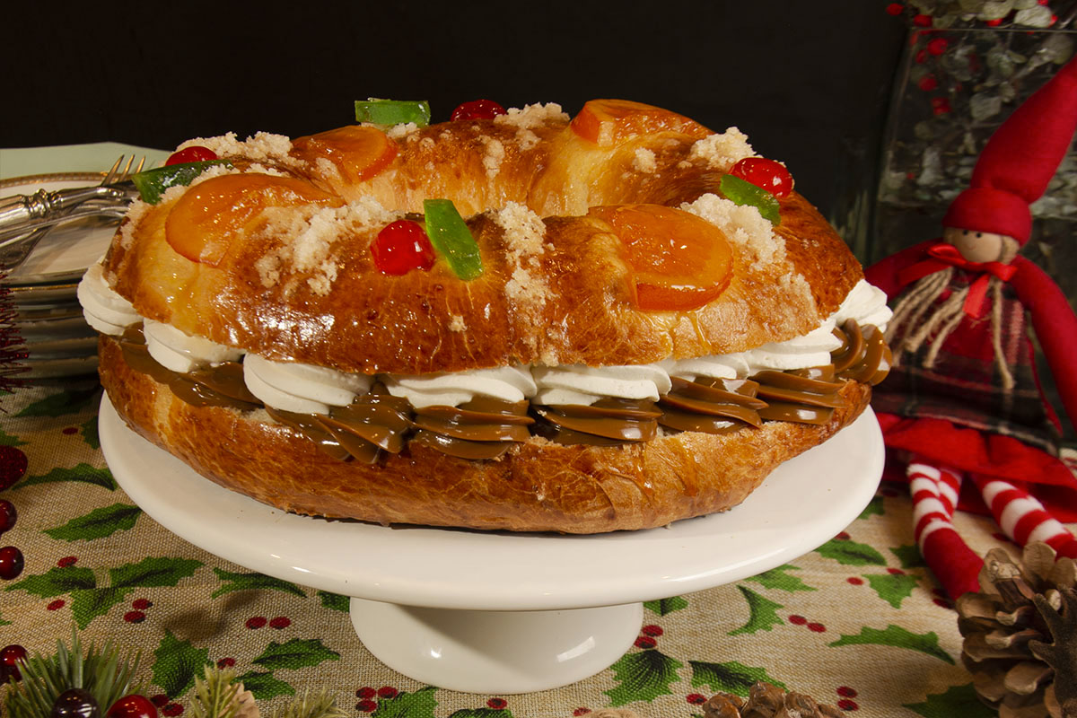 Roscón de Reyes relleno de dulce de leche y nata. - La Cocina de Frabisa La  Cocina de Frabisa