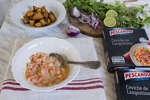 ceviche langostinos