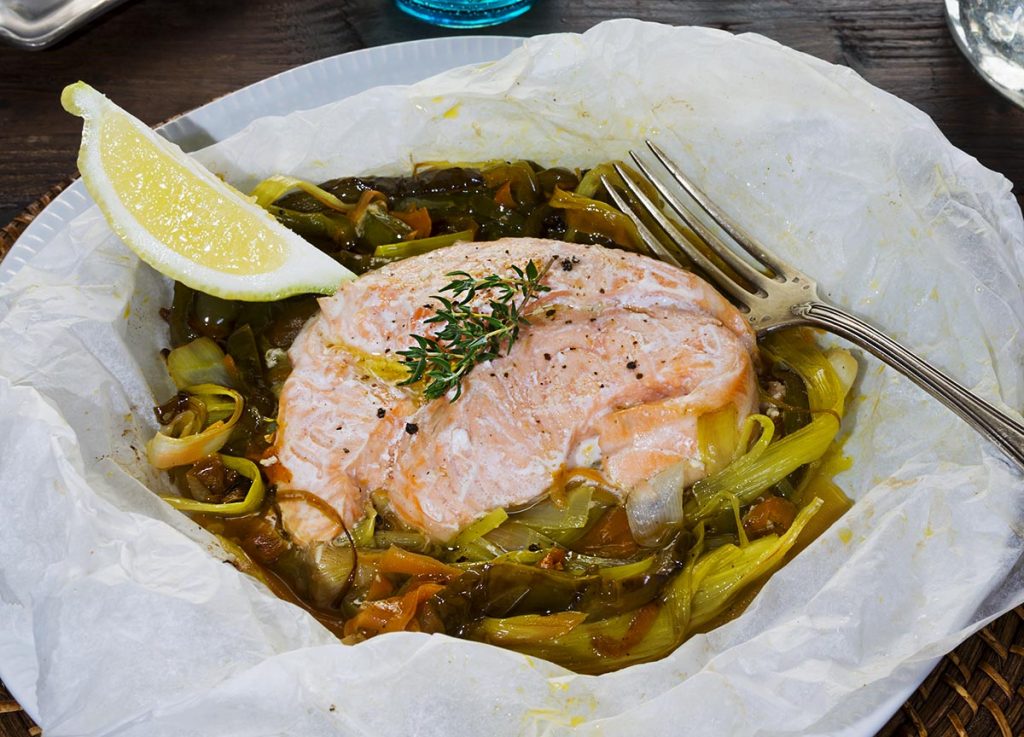 Salmón con verduras en papillote La Cocina de Frabisa La Cocina de Frabisa