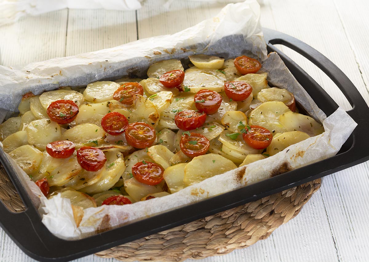 Verduras y patatas panaderas al horno. Guarnición - La Cocina de Frabisa La  Cocina de Frabisa