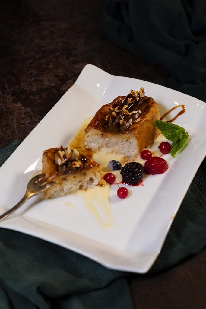 Torrijas con dulce de leche y almendras SIN FRITURA - La Cocina de