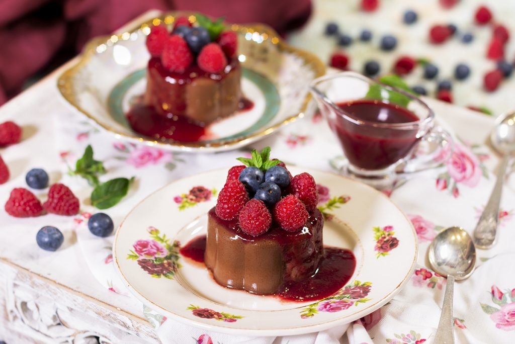 Flan De Chocolate Con Frutos Rojos Sin Horno La Cocina My Xxx Hot Girl