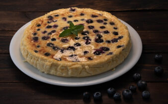 tarta de queso con arandanos