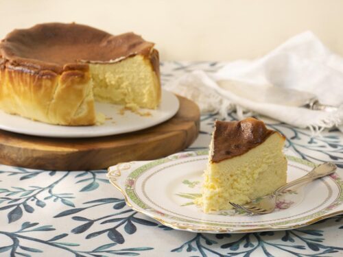 Tarta de queso con cesto de frutas. - La Cocina de Frabisa La