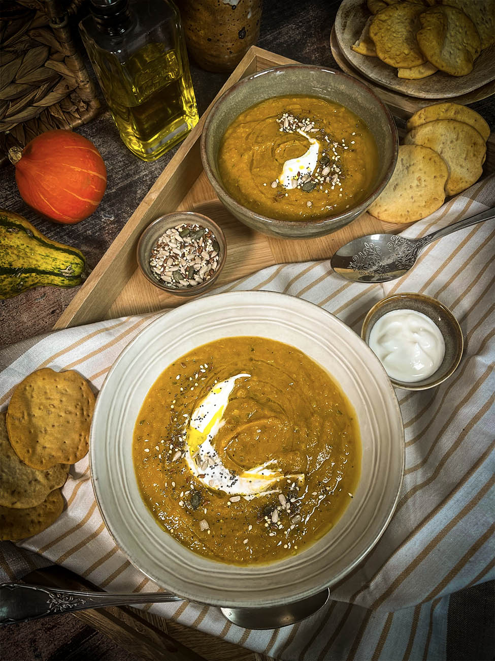 Crema de verduras asadas. Receta