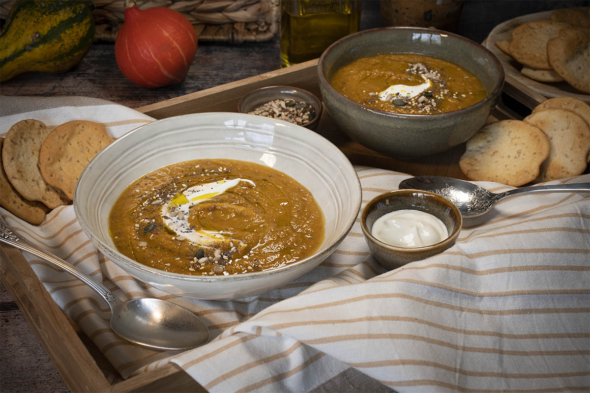 Crema de verduras asadas, Receta