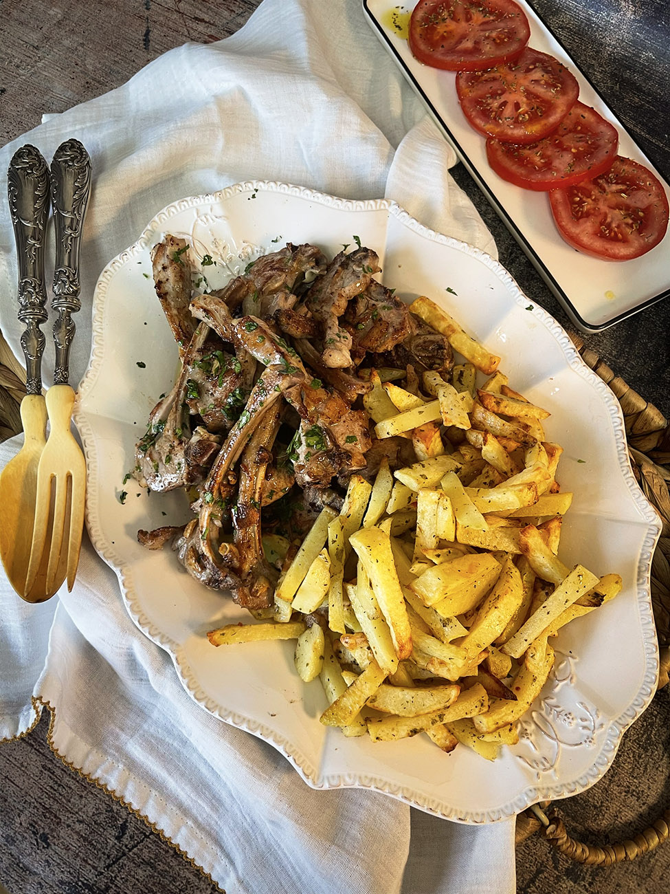 Costillas de cordero al sarmiento - Receta tradicional 