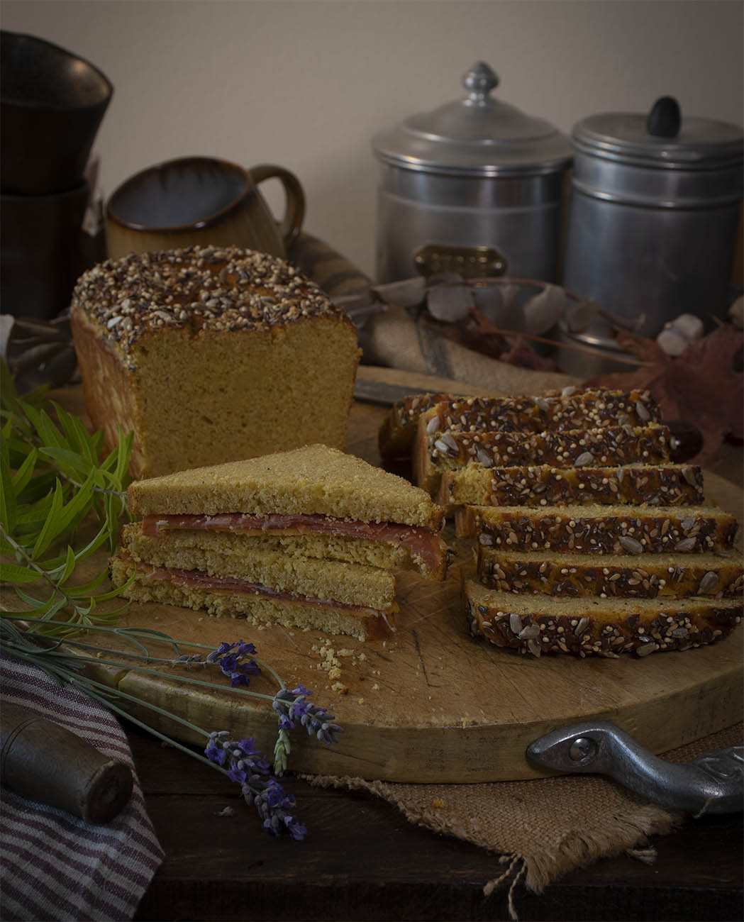 pan de lentejas y calabaza