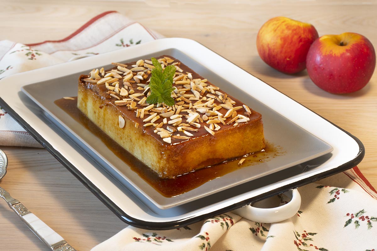 apple and cheese flan