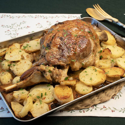 pierna de cordero asado al horno