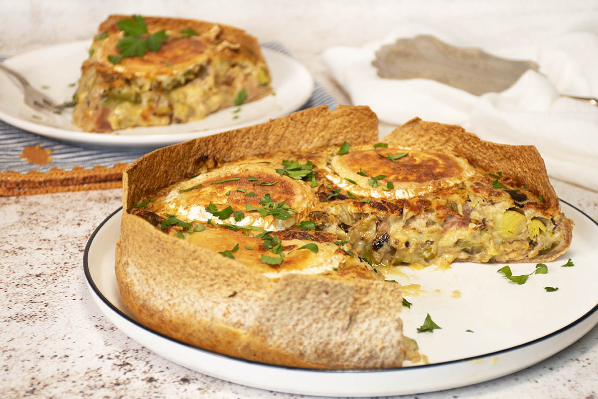 Quiché de verduras, jamón y queso de cabra. En AIRFRYER y HORNO - La Cocina  de Frabisa La Cocina de Frabisa