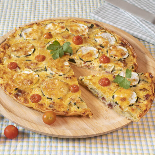 quiche de calabacin y puerros