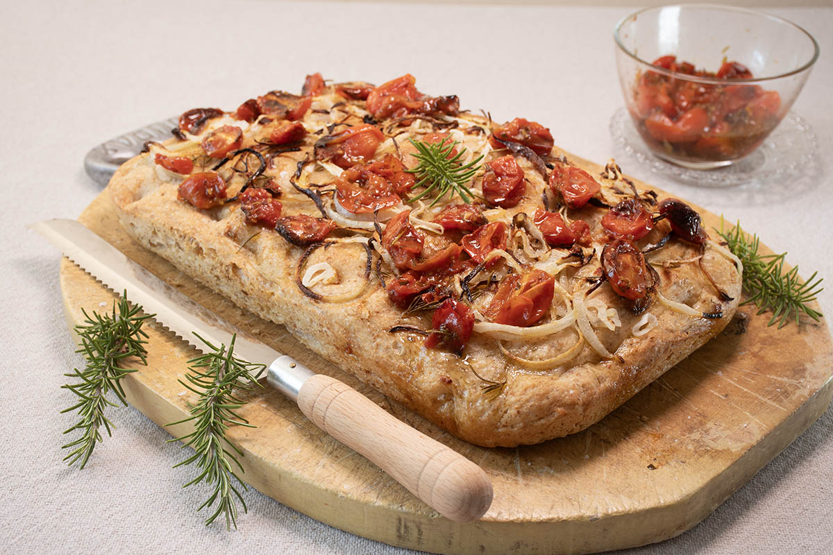 Focaccia italiana SIN AMASADO