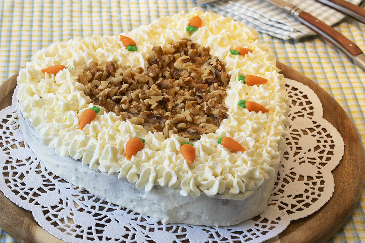 carrot cake con nueces