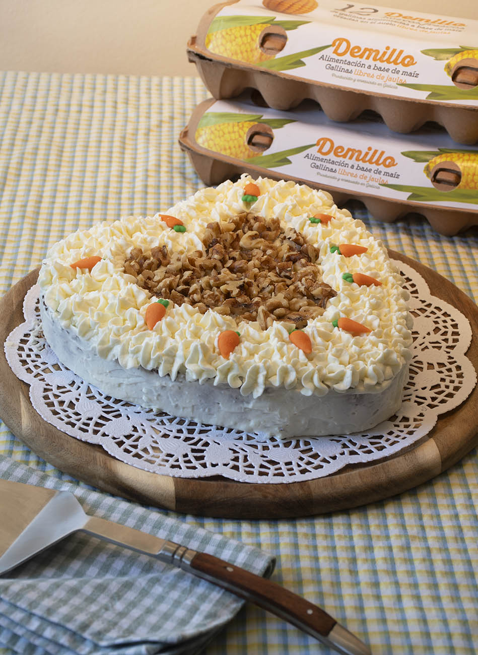 carrot cake con nueces