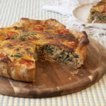 QUICHE DE JAMON, CALABACIN Y ESPINACAS