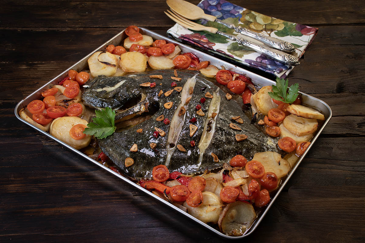 rodaballo al horno