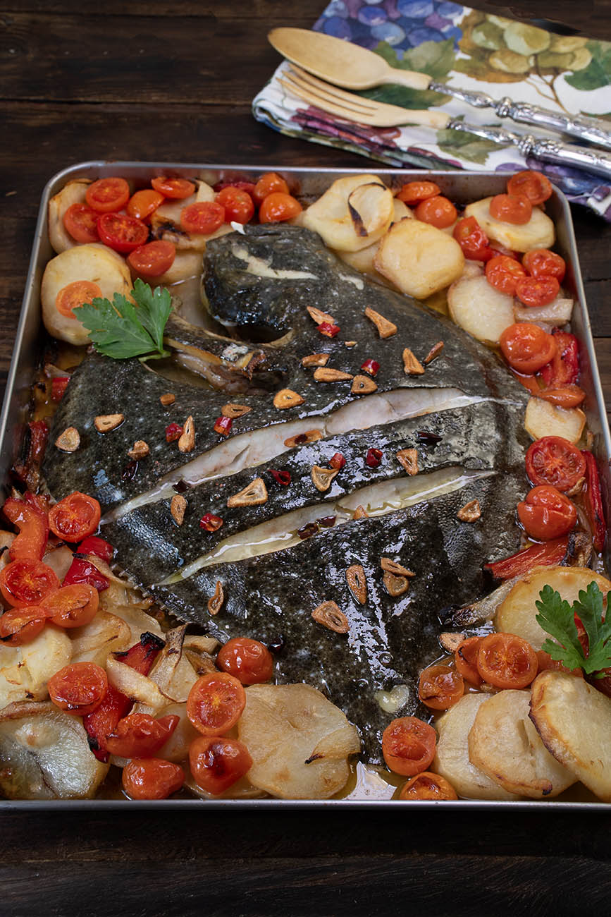 rodaballo al horno