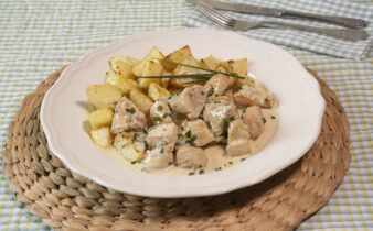 pollo con salsa gorgonzola