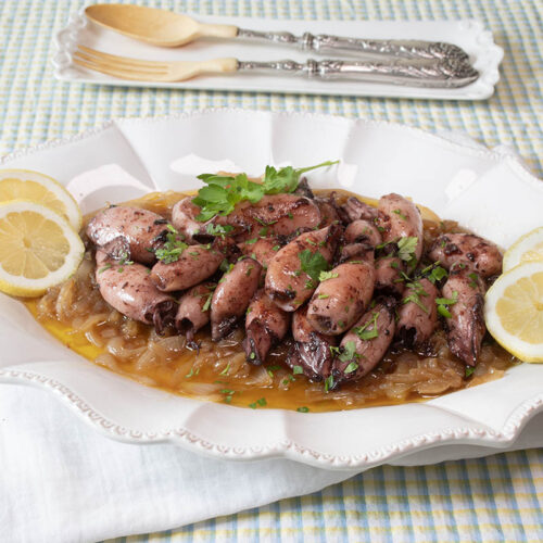 chipirones encebollados