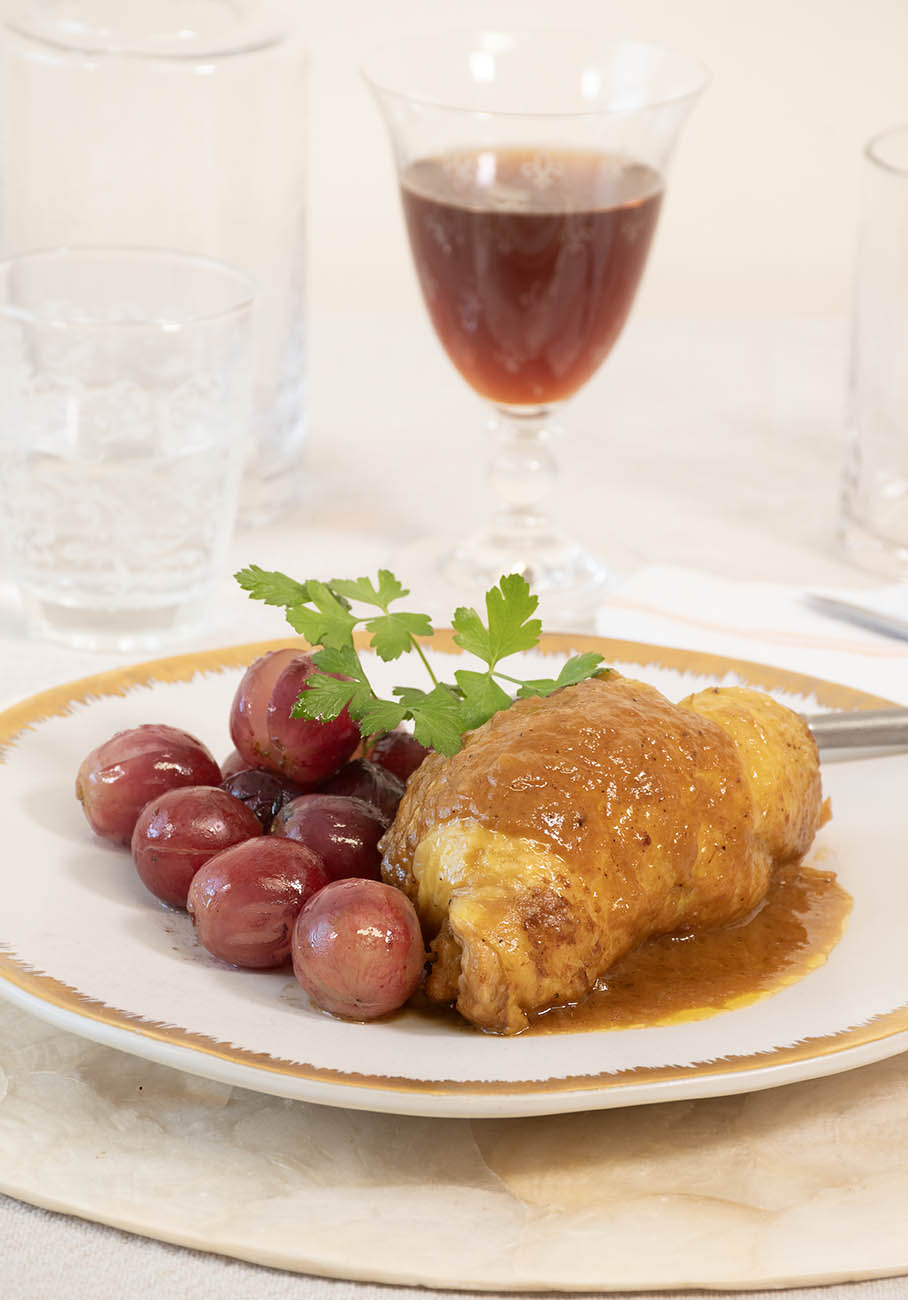 zancos de pollo rellenos