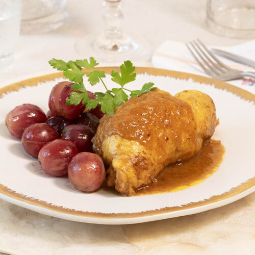 zancos de pollo rellenos