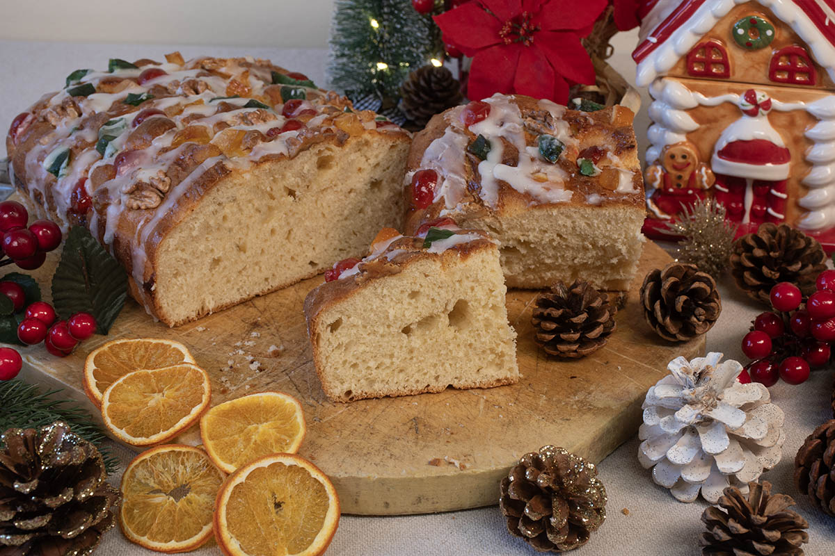 focaccia dulce para Navidad