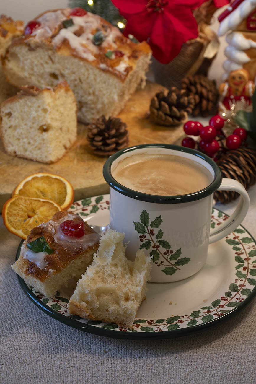 focaccia dulce para Navidad