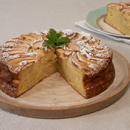 tarta cremosa de manzanas