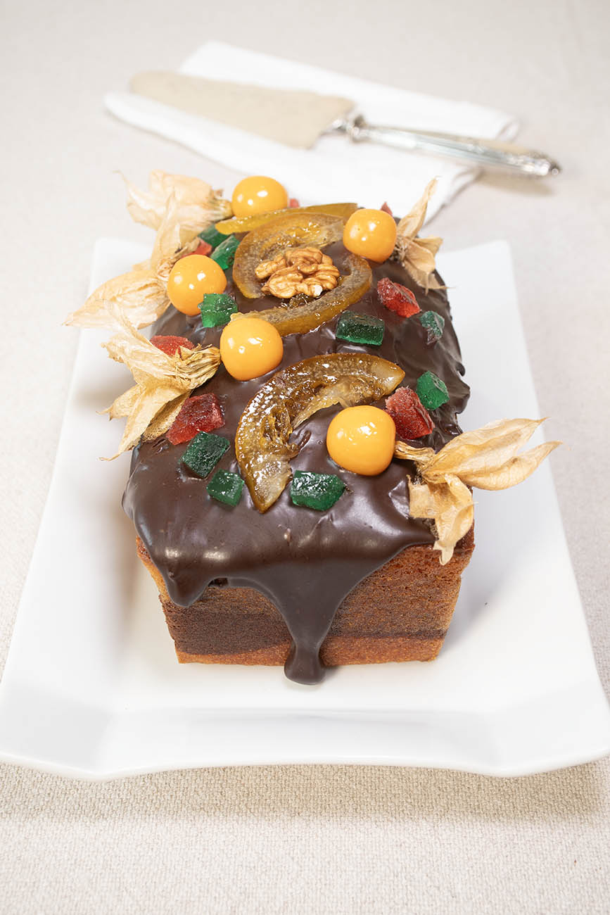 cake marmolado con chocolate