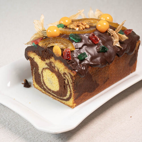 cake marmolado con chocolate