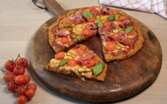 pizza con masa de boniato