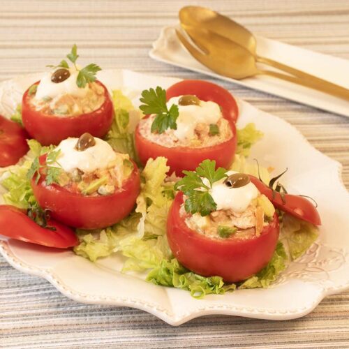 tomates rellenos de salmon