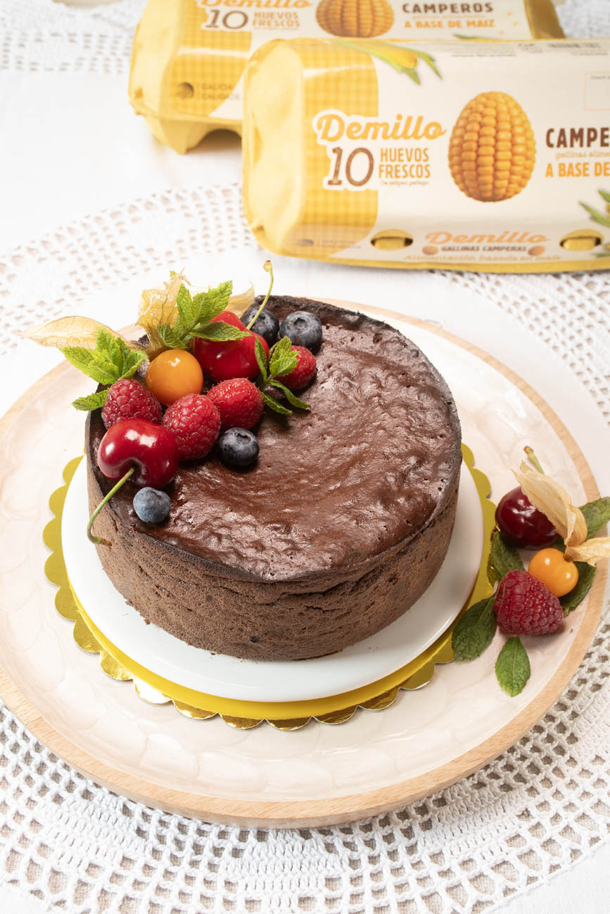 tarta de queso con chocolate