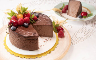 tarta de queso con chocolate