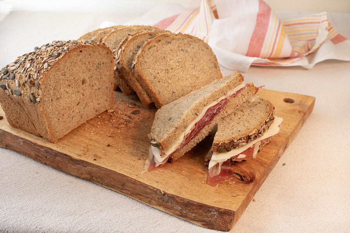 Pan de molde de semillas. Desayunos y meriendas