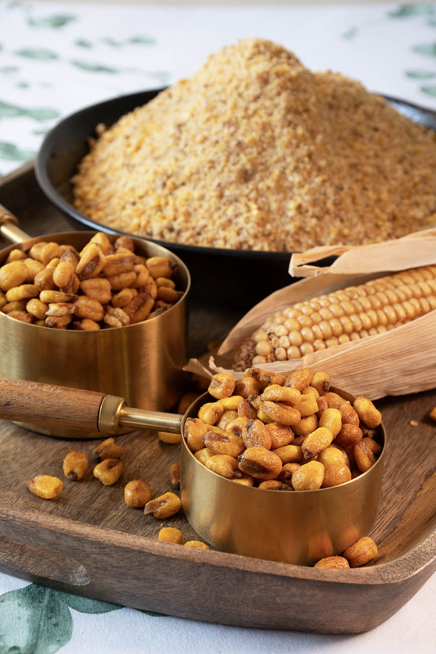 Pan rallado casero con maíz frito