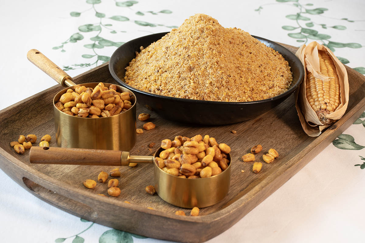 Pan rallado casero con maíz frito