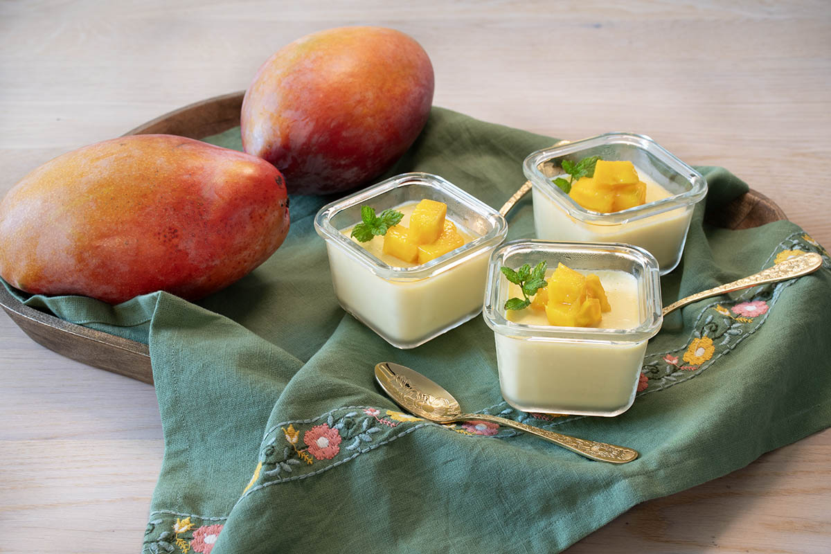 panna cotta de mango