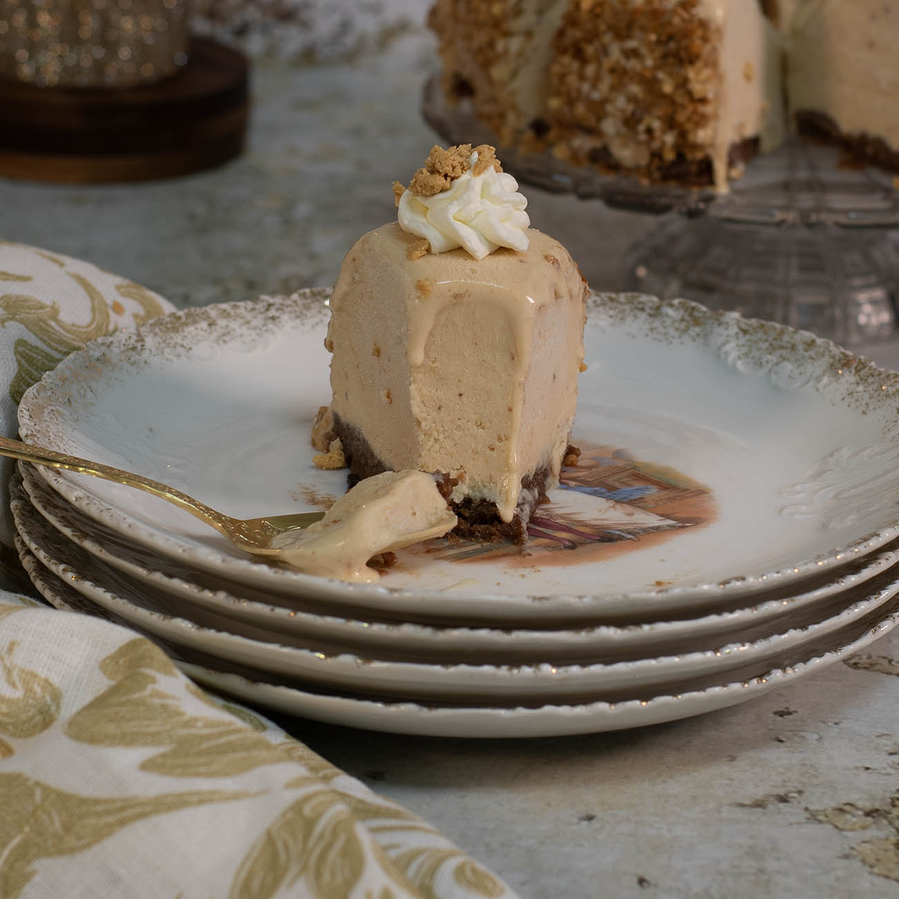 tarta helada de turron