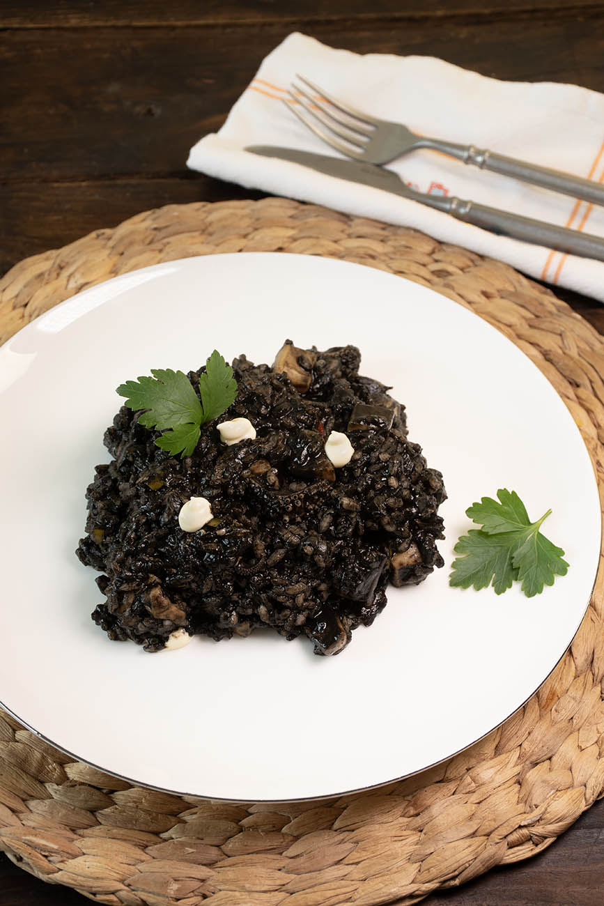 arroz negro con choco