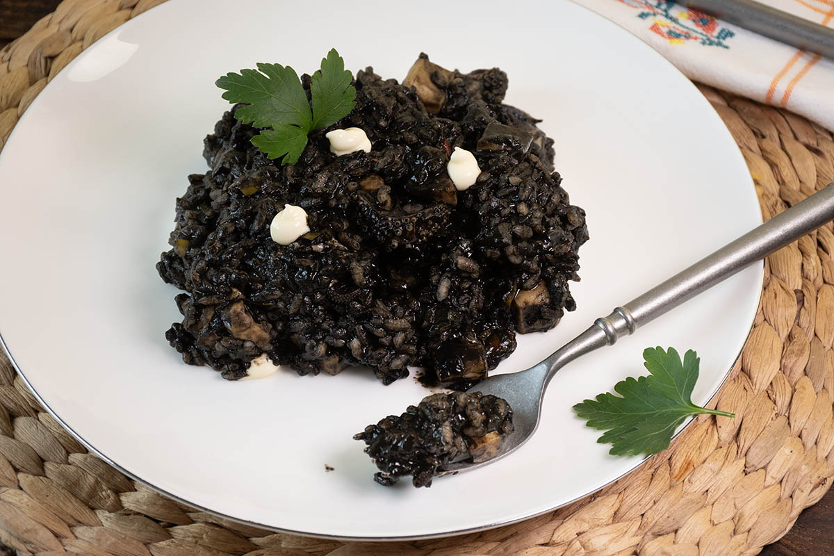 arroz negro con choco