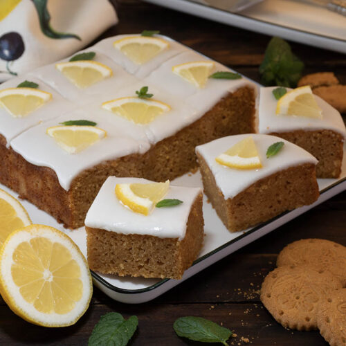 Brownie de limón sin harina con galletas sin gluten