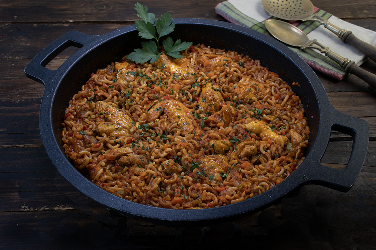 fideua de pollo