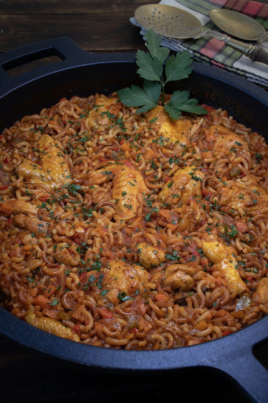 fideua de pollo